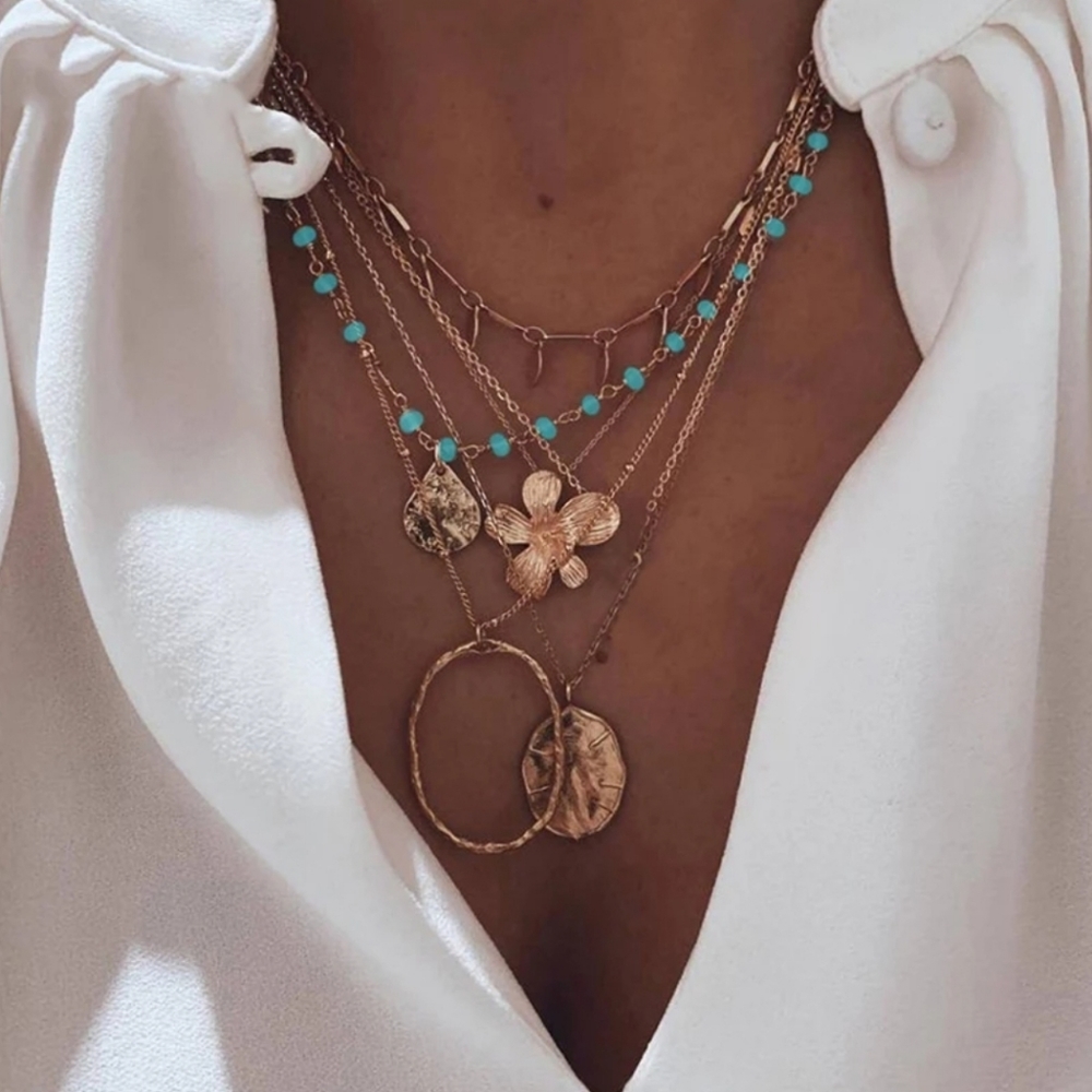 Multilayer Boho Neclace 5 layers